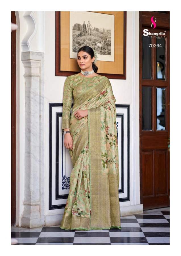 Shangrila Shimona Viscouse Digital 2 Printed Fancy Festive Wear Latest Saree Collection